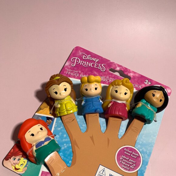 Disney Princess Bath Time Finger Puppets Set - Ariel, Belle, Cinderella, Aurora, - Picture 2 of 8
